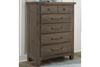 Sawmill 5 Drawer Chest in a Saddle Gray finish