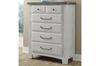 Sawmill 5 Drawer Chest in a Alabaster (Two Tone) finish