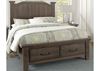 Sawmill Arch Storage Bed with a Saddle Gray finish 
