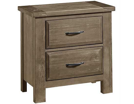 Maple Road Nightstand in a Weathered Grey finish