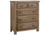 Maple Road 5-Drawer Chest with a Weathered Grey finish
