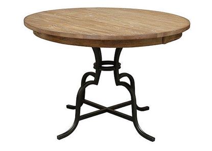 The Nook Oak - 54" Counter Height Dining Table with Metal Base (663-54MCP) in a Brushed Oak finish