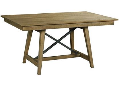 The Nook Oak - 60" Trestle Table (663-763) in a Brushed Oak finish by Kincaid furniture