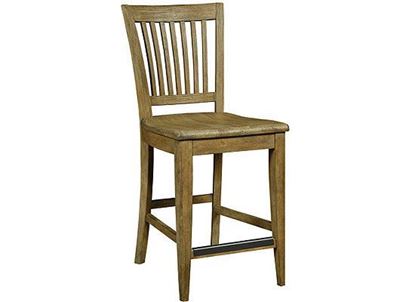 The Nook Oak - Counter Height Slat Back Chair (663-693) Brushed Oak finish by Kincaid furniture