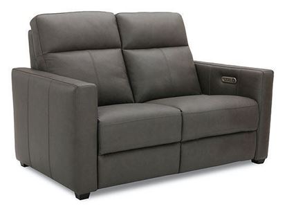 Broadway Power Reclining Leather Loveseat with Power Headrest 1032-60PH from Flexsteel furniture