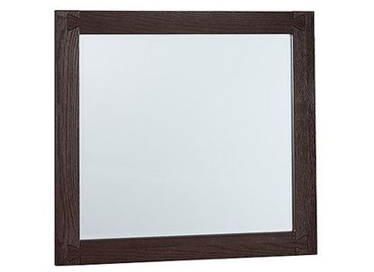 Dovetail Landscape Mirror - 446 with a Java finish from Vaughan-Bassett furniture