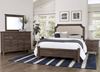 Bungalow Home Bedroom Collection with Upholstered Bed in a Folkstone finish