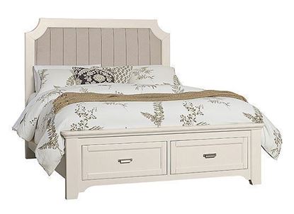 Bungalow Home Upholstered Storage Bed in a Lattice finish from Vaughan-Bassett furniture