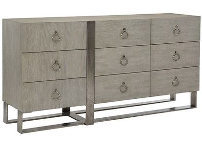 Linea Nine Drawer Greige Dresser 384-052G from Bernhardt furniture