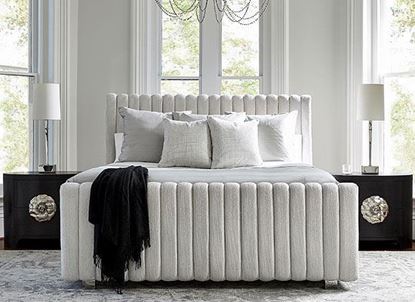 Silhouette Bedroom Collection with Vertical Upholstered Bed from Bernhardt furniture