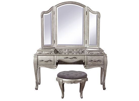 Rhianna Vanity with Mirror and Stool (788134) from Pulaski furniture