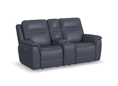 Flexsteel Furniture - Sawyer Power Reclining Loveseat with Console and Power Headrests and Lumbar - 1845-64PH