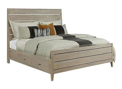 Picture of INCLINE KING OAK HIGH BED W/STORAGE RAILS-COMPLETE SYMMETRY COLLECTION ITEM # 939-316P